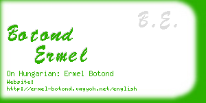 botond ermel business card